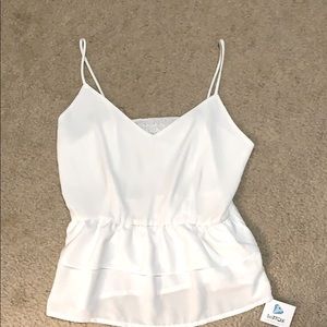White casual tank top